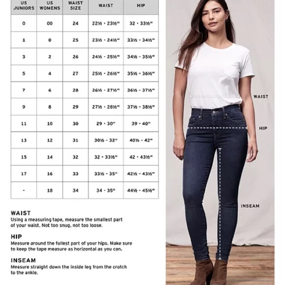 LEVI’S Classic Blue Skinny Jean Mid Rise Size 2 - Picture 2 of 15